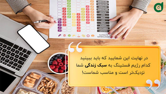 رژیم فستینگ انواع مختلفی دارد که باید بسته به سبک زندگی خود بهترین آن را انتخاب کنید.
