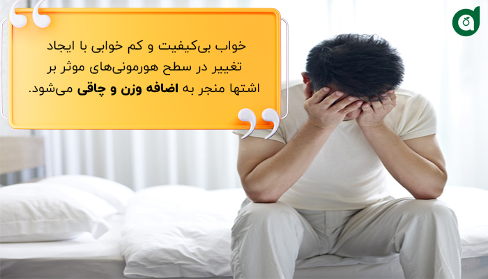 نداشتن خواب درست و کافی منجر به اضافه وزن می‌شود.
